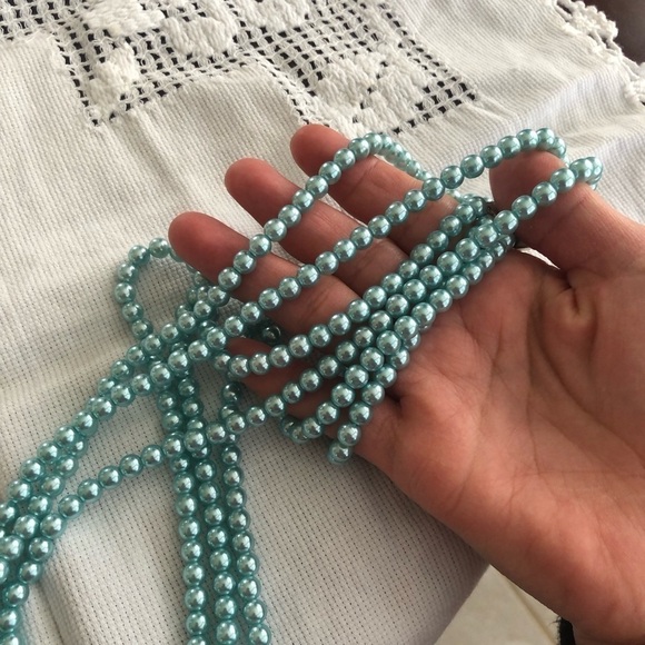 Vintage Stamped Japan 3 Layered Beaded Necklace - Picture 3 of 4